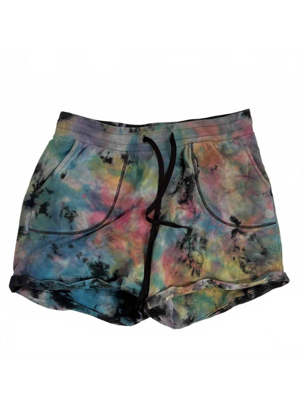 Torrid | Comfy Soft Loungewear Shorts Set Black Pink Blue Tie Dyed Size 1X - Picture 5 of 9